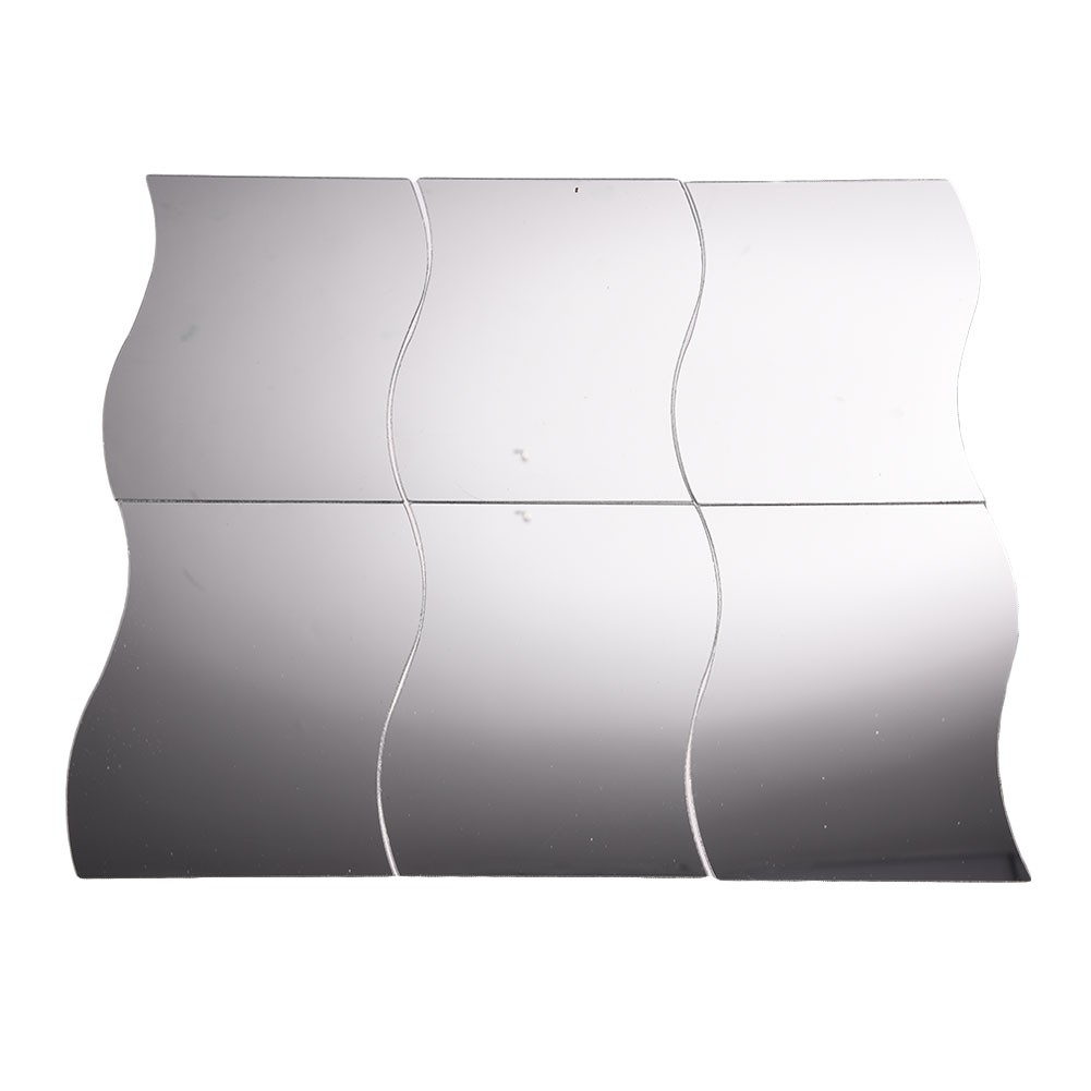 Set 6 sticker dán tường 3D hiệu ứng tráng gương dùng trang trí