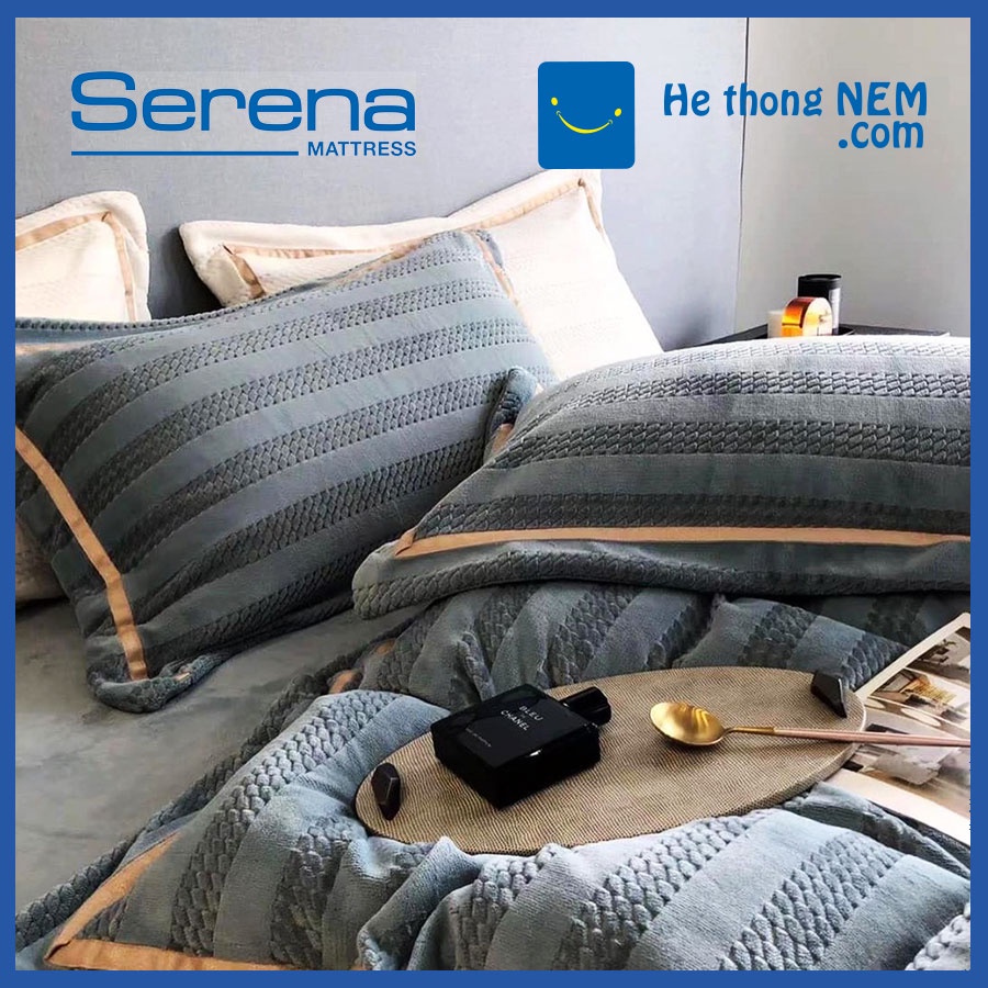 Bộ Chăn Ga Gối 5 Món Nỉ Nhung SERENA Chăn Ga Gối Đệm Nỉ Cao Cấp - Hệ Thống Nệm | BigBuy360 - bigbuy360.vn