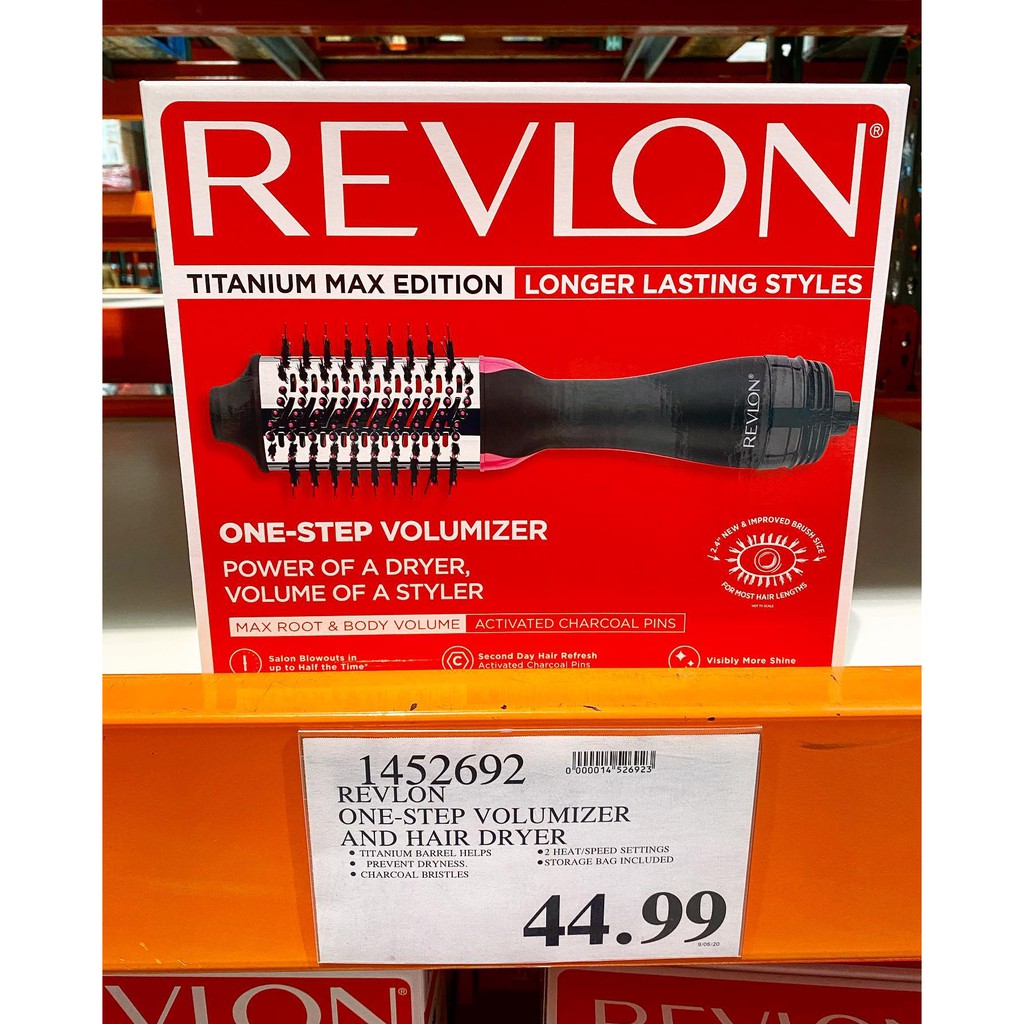 Lược Điện ONE STEP Kiêm Máy Sấy Khí Tạo Phồng Đa Năng Revlon One-Step Hair Dryer and Volumizer Titanium Max Edition