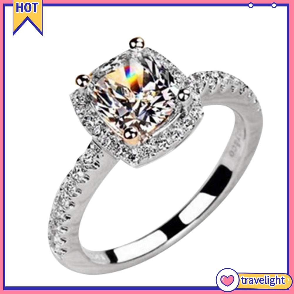 Nhẫn Đính Hôn Đính Đá Zircon K1