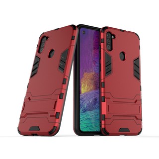 Ốp điện thoại nhựa cứng phong cách IronMan có thanh đỡ cho Samsung Galaxy A11 M11