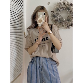 Áo phông cộc tay mác 3158 họa tiết basic/ áo pull oversize