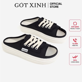 Giày sục thể thao nữ GÓT XINH BT4 chất vải cao 3cm