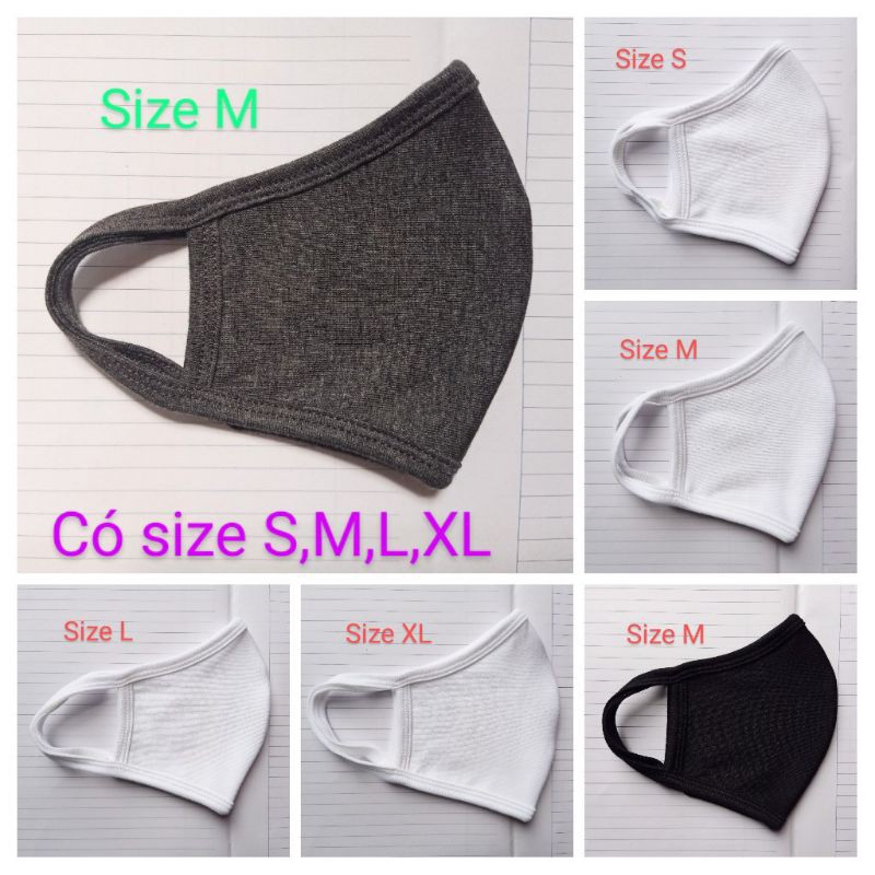 Combo 100c Khẩu trang vải 2 lớp 100% cotton