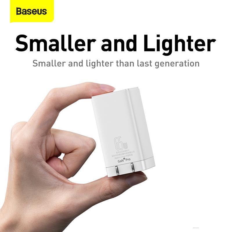 Bộ Sạc Nhanh Baseus 2c + U 65w Gan3 Pro Gallium Nitride