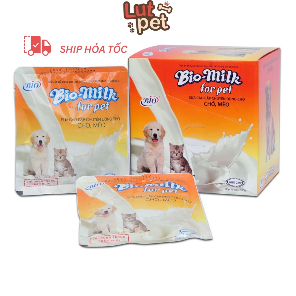 Sữa bột cho chó mèo con BIO MILK - lutpet