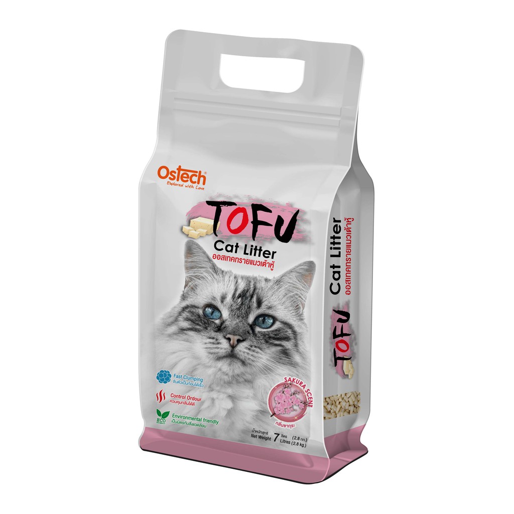 [Hà Nội] CÁT VỆ SINH MÈO OSTECH TOFU CAT LITTER 7 LÍT - Chính Hãng