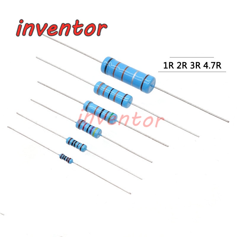 Điện trở màng kim loại 1 / 4W 1 / 2W 1W 2W 3W 5W 1R 2R 3R 4.7R Ohm 1%