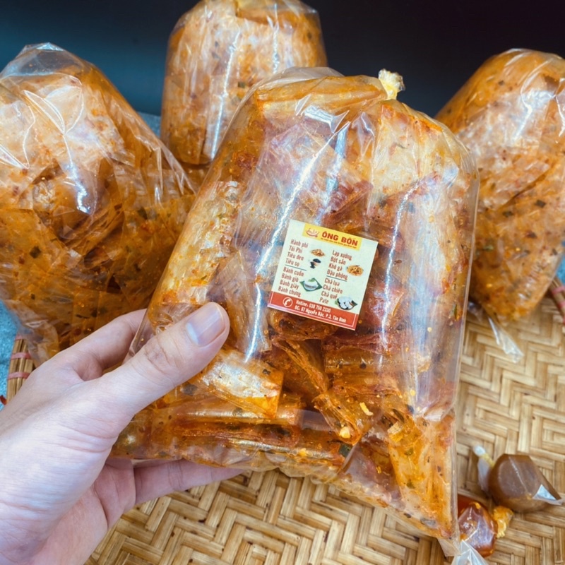 Bánh Tráng Cuộn Tôm Hành ÔNG BỐN - Bánh Không Cay, Vị Đậm Đà