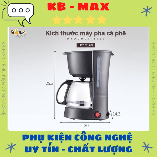 Máy Pha Cà Phê Bear KFJ-403💟 Bảo Hành 12 Tháng, Chính Hãng, Phiên Bản Nội Địa, Chất Lượng, Tiện Lợi Vô Cùng.