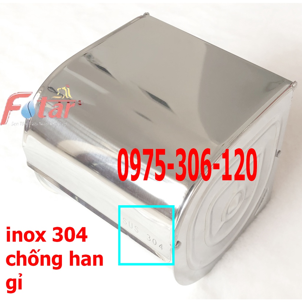 [100% INOX 304] Hộp đựng giấy vệ sinh trong nhà tắm bằng INOX 304 cao cấp HG1 HỘP GIẤY KÍN