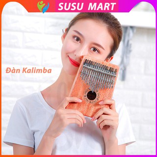 Đàn Kalimba 17 Phím Đàn Kalimba Thumbs Piano Thép Carbon Gỗ Mahogany Rắn