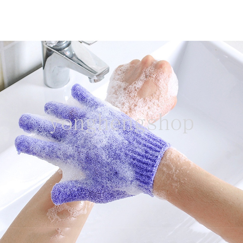 1 Găng Tay Tẩy Tế Bào Chết Mát Xa Cơ Thể Hai Mặt Tiện Dụng