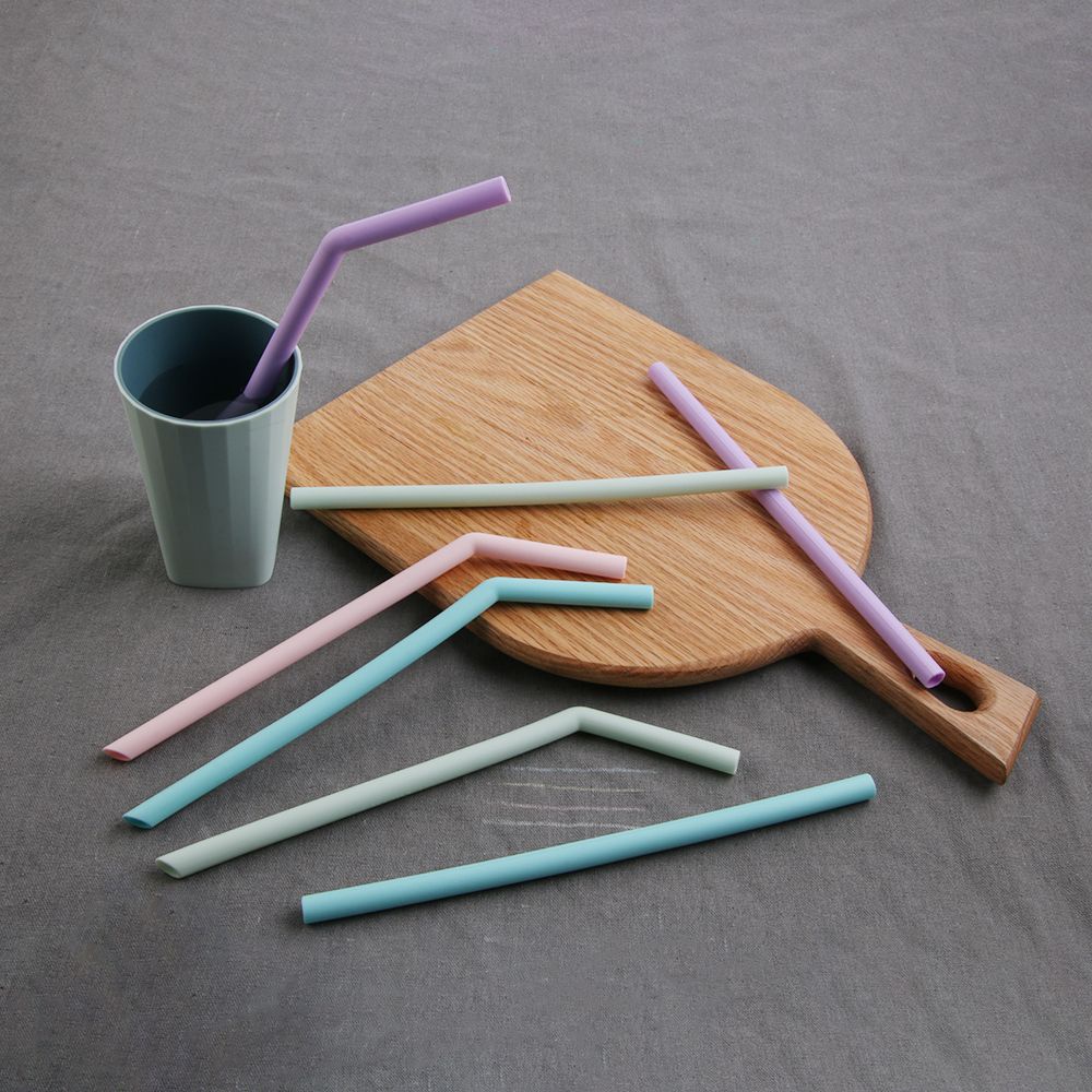 Ống hút silicone tái sử dụng nhiều màu thân thiện với môi trường