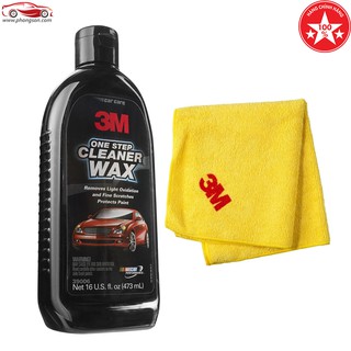 Dung dịch đánh bóng xóa xước 3M + TẶNG khăn lau xe 3M