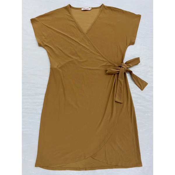 Đầm thun ladong buộc nơ bên sườn Belle Looks  - Thanh lý vnxk