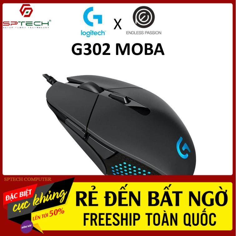 Chuột Có Dây 💎𝓕𝓡𝓔𝓔𝓢𝓗𝓘𝓟💎 Logitech G302 Daedalus Prime Led (BH 12 Tháng) SPTECH COMPUTER