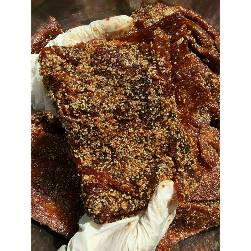 Khô Thịt Nai Tẩm Mè Lon300gr,  Hàng ngon nhà làm