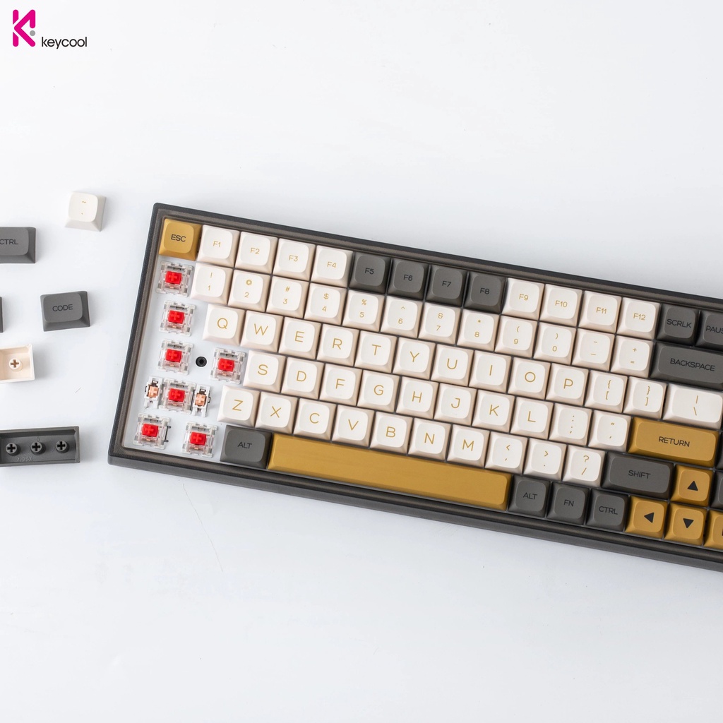 Bàn phím cơ Keycool KC84 Pro Smoke Black RGB Hotswap Three-mode Bluetooth 5.0/ 2.4G/ Type-C - Hàng chính hãng