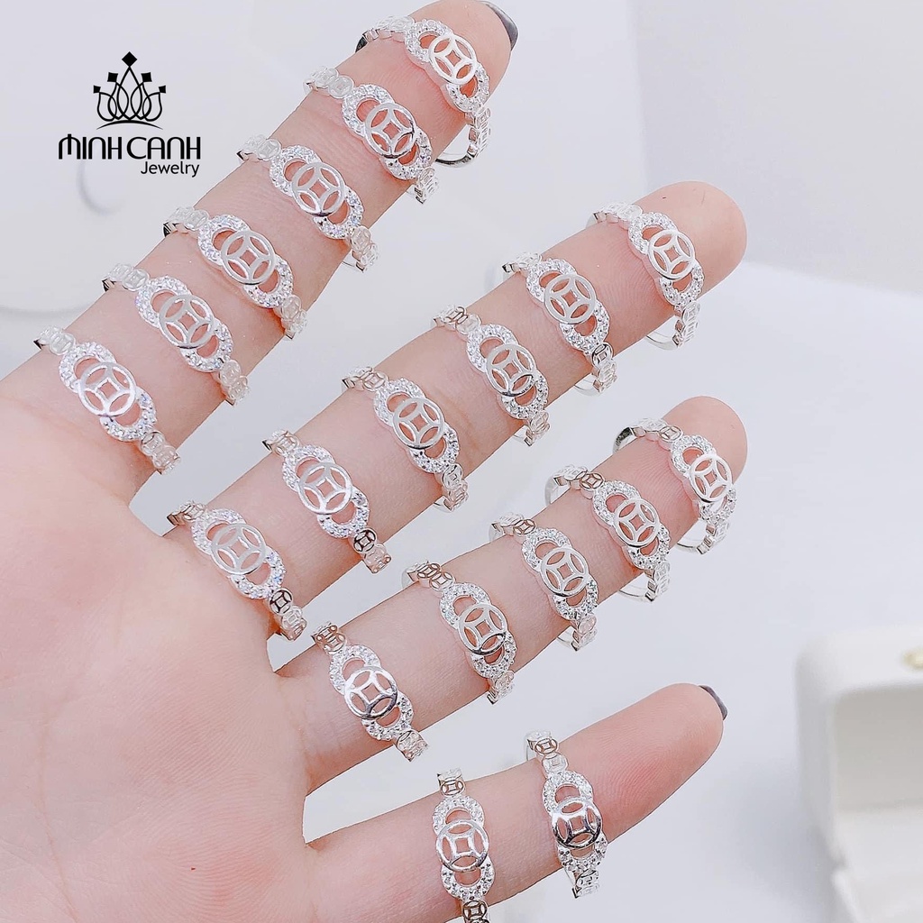 Nhẫn Bạc 3 Kim Tiền Tài Lộc May Mắn Minh Canh Jewelry