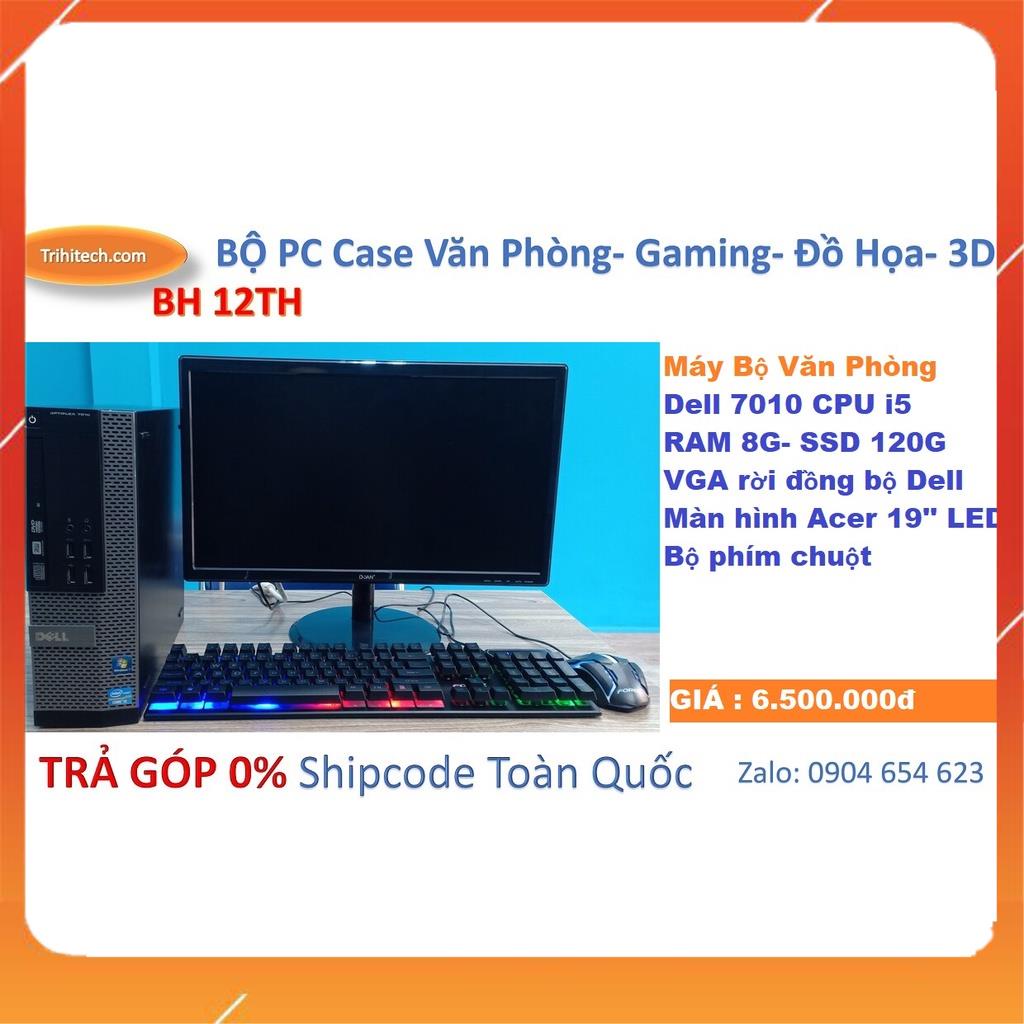[CẮT LỖ] Máy tính Văn Phòng Dell 7010 i5|ram8g|ssd120g|vga rời đồng bộ dell| màn 19inch