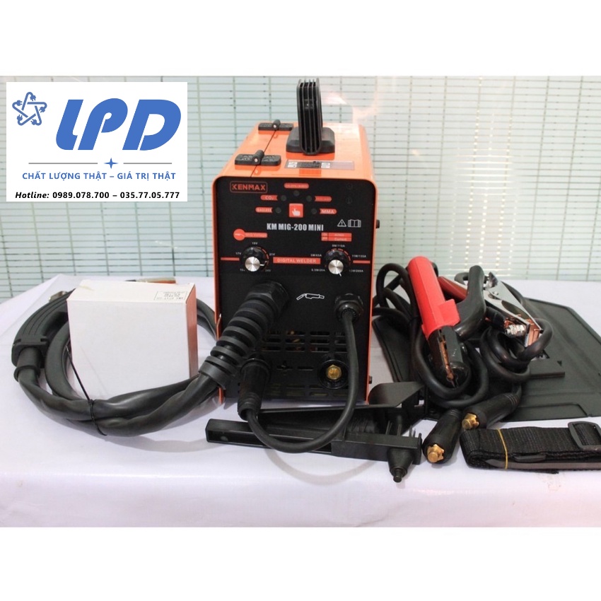 Máy hàn Kenmax MIG Mini 200 3 chức năng hàn mig không dùng khí hàn mig dùng khí hàn que bảo hành chính hãng KMMIG200