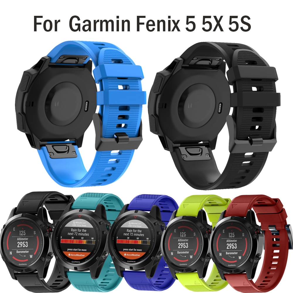 Dây đeo silicone thay thế cho đồng hồ thông minh Garmin Fenix 5 5X 5S 3 3 Fenix 6X 6 6S