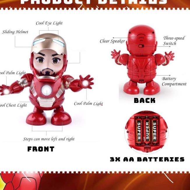 Mô Hình Robot Nhảy Múa Iron Man Đẹp Mắt Cao Cấp