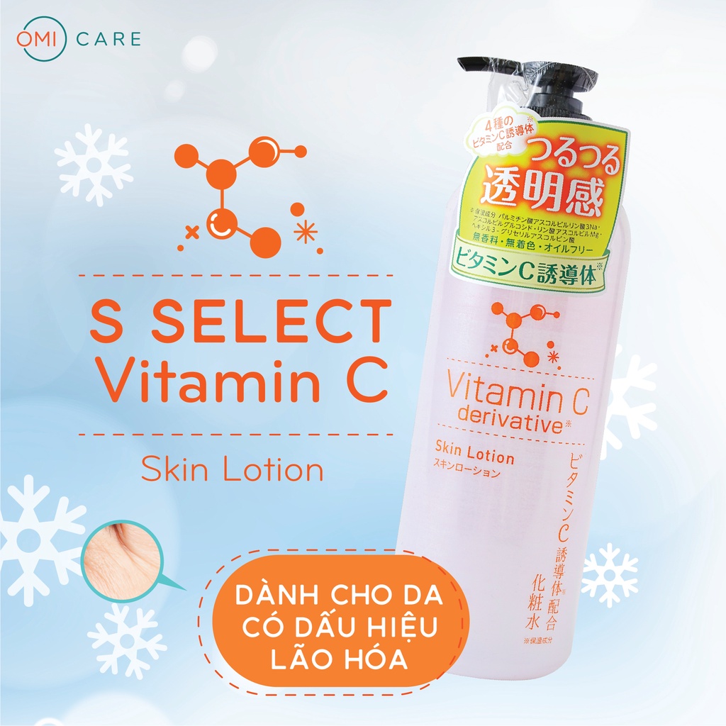 Nước Dưỡng Da Lotion Chiết Xuất Vitamin C S Select Cấp Ẩm Dưỡng Da Trắng Hồng Nhật Bản 500ml