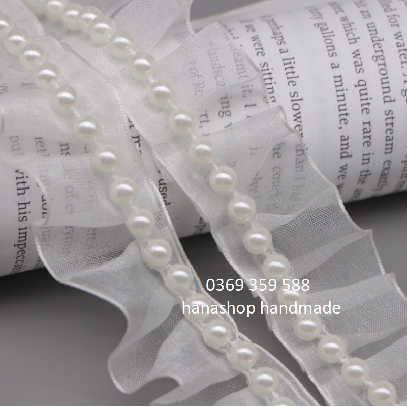 Dây Viền Hạt - Ren Viền - Ren Bèo Trang Trí Áo Váy