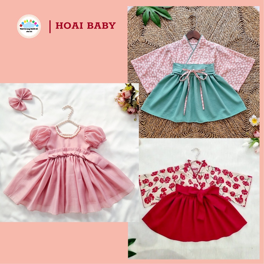 Sale váy lẻ size, kimono cho bé gái, dưới 18 kg