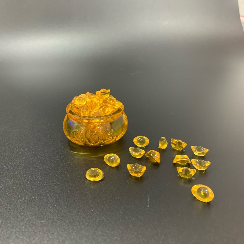 Combo 100 Thỏi kim nguyên bảo nhí pha lê phong thủy Thần Tài may mắn