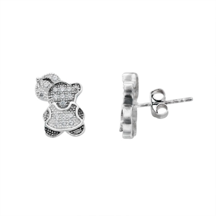 Hoa tai bạc nữ Bạc Ngọc Tuấn E02HTU000024