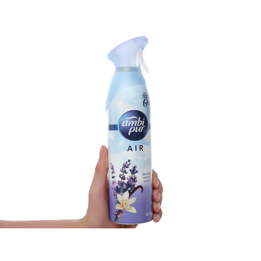 Xịt phòng Ambi Pur Air hương vani và hoa oải hương 275g
