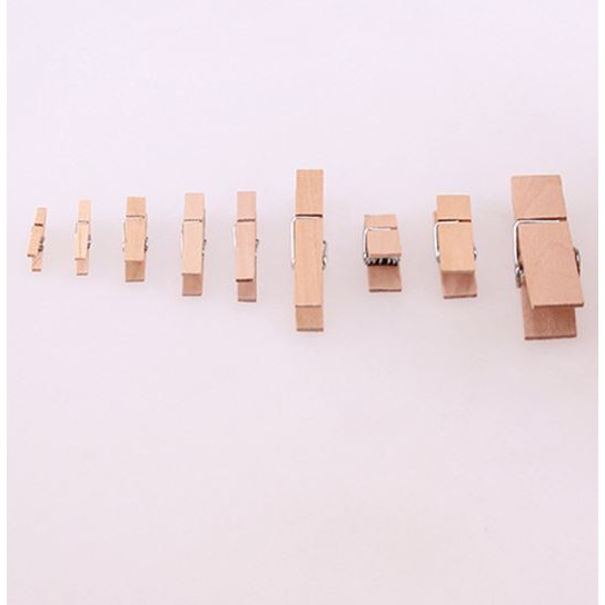 10-20 kẹp gỗ treo ảnh  nhiều size để chọn +5met dây treo