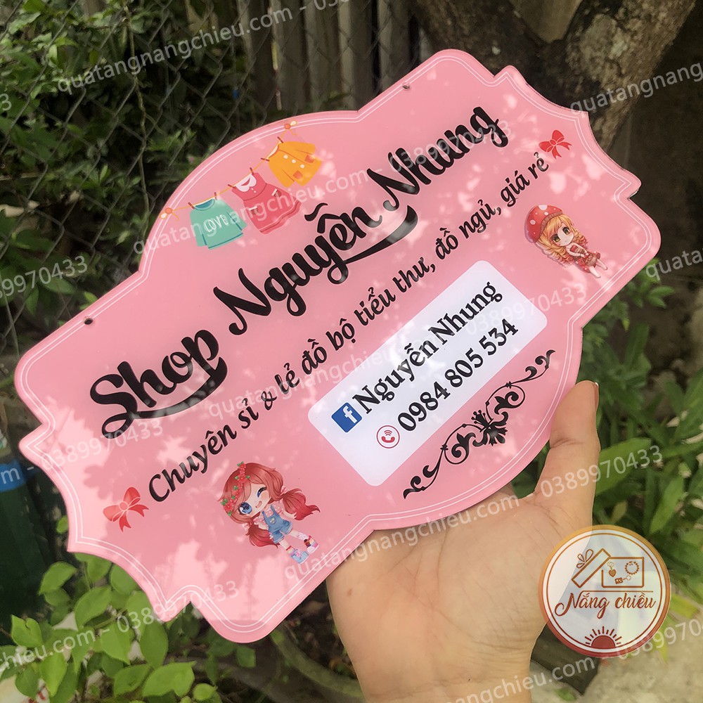 Bảng hiệu tên shop, Khẳng định thương hiệu, thiết kế theo yêu cầu