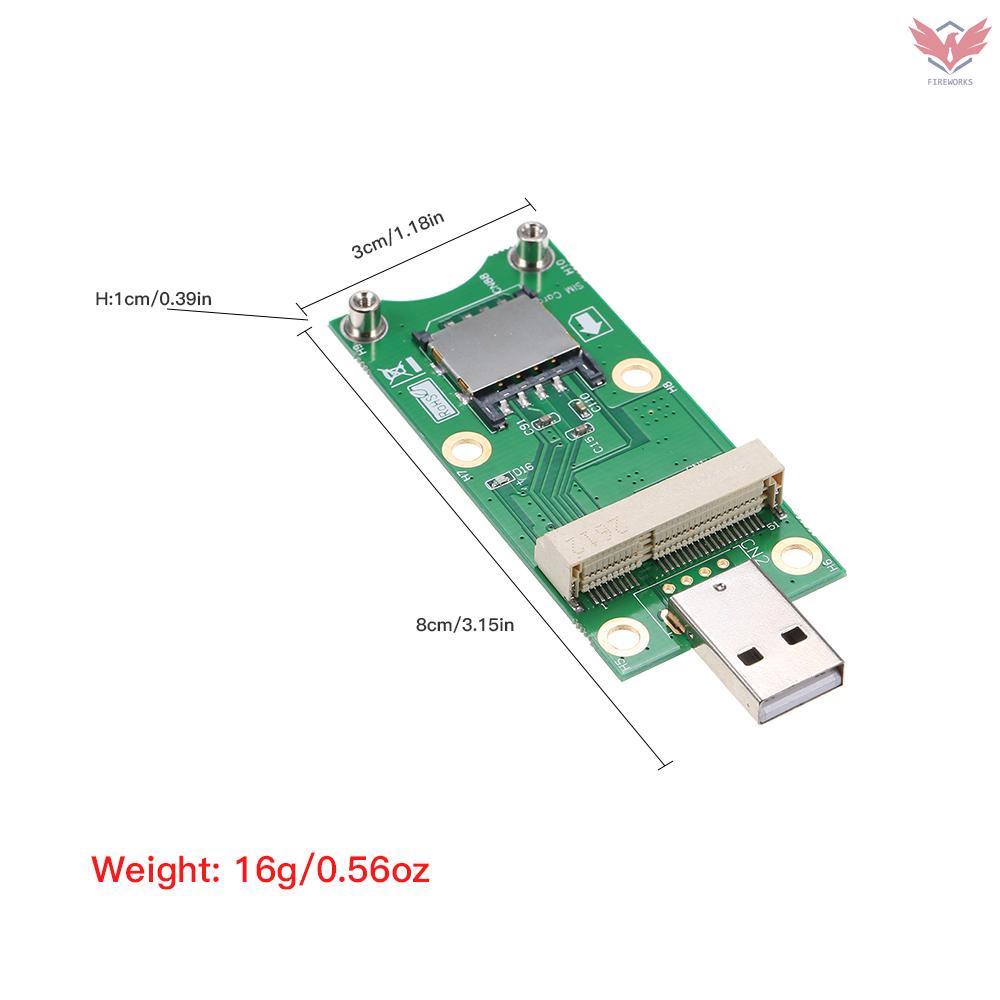 Mô Đun Chuyển Đổi Thẻ Sim Wwan Mini Pci-E Sang Usb 3g / 4g