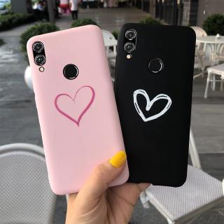Ốp điện thoại mềm họa tiết trái tim xinh xắn cho Huawei honor 8x/ honor 8c