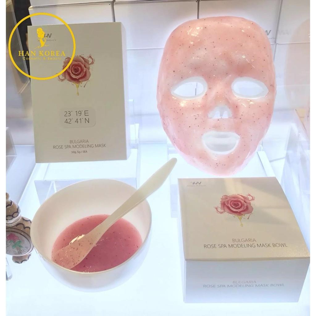 Mặt nạ Bulgaria Rose Spa Modeling 1kg, dưỡng trắng, cấp ẩm, căng bóng HÂN KOREA