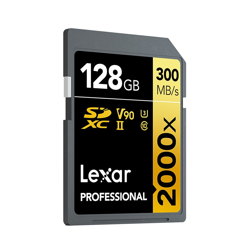 Thẻ Nhớ Lexar 2000X SD 32GB 128GB 64GB Class 10 U3 V90 4K 32 64 128GB 300MB Cho Máy Ảnh SDXC SDHC