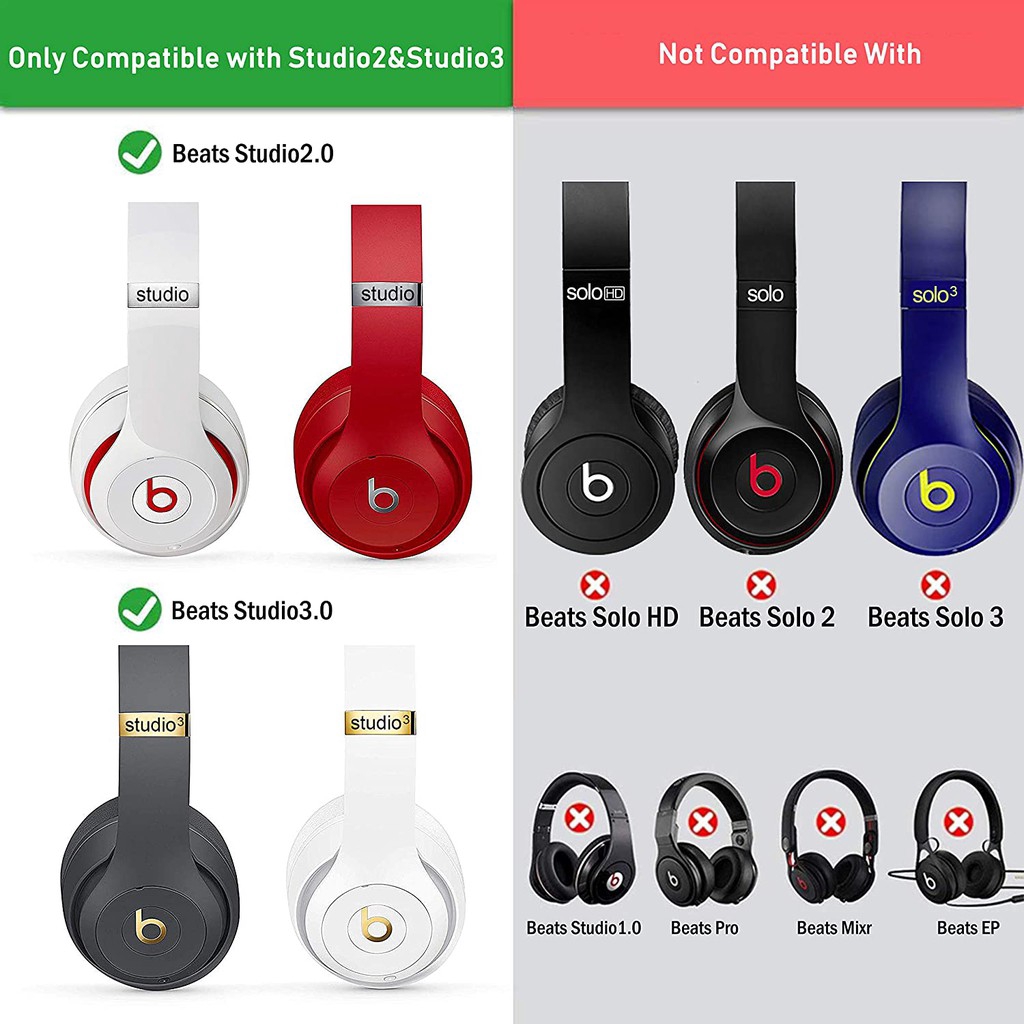Cặp Đệm Tai Nghe Chụp Tai Beats Studio 2.0 &amp; 3 B0500 B0501