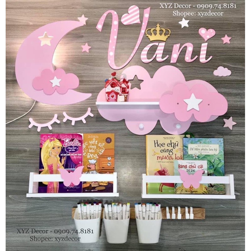 COMBO 2 KỆ SÁCH TREO TƯỜNG THANH NGANG  XYZDECOR MÀU TRẮNG | BigBuy360 - bigbuy360.vn