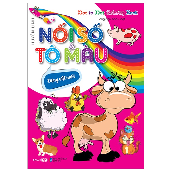 Sách Dot To Dot Coloring Book - Nối Số & Tô Màu - Động Vật Nuôi