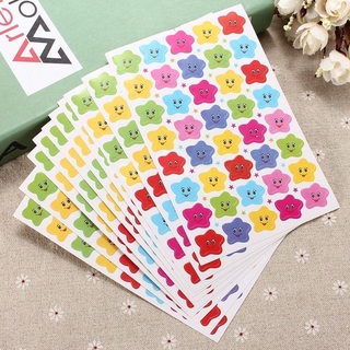 Bộ 10 tấm 400 miếng dán hình ngôi sao cười cho giáo viên và học sinh
