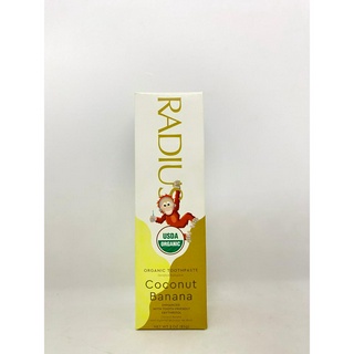 Kem đánh răng trẻ em hữu cơ Radius vị chuối dừa - Date: 11/2024 -Organic Coconut Banana Toothpaste 85gr - Buy Organics