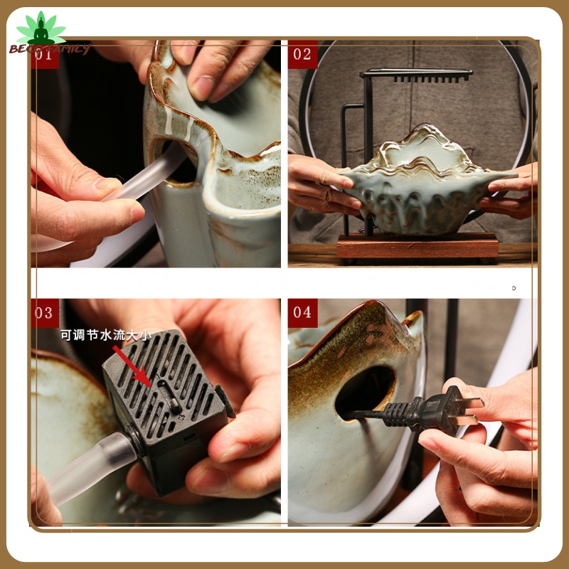 -Thác khói trầm hương nhiều mẫu phong thủy cao cấp có đèn LED trang trí gia đình decor phòng, để bàn tiếp khách