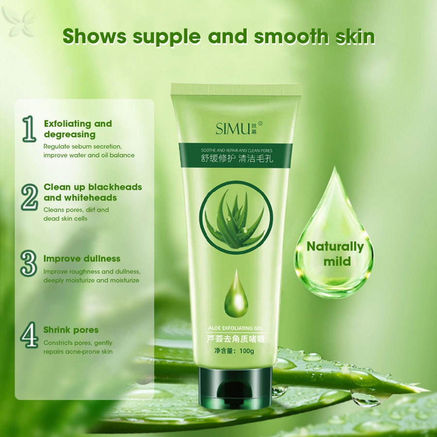 Gel tẩy tế bào chết làm sạch sâu trắng da dưỡng ẩm cấp nước loại bỏ dầu và mụn đầu đen