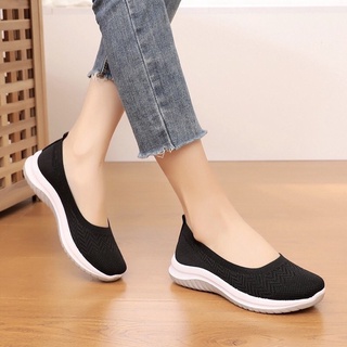 Giày lười nữ, giày vải thể thao, giày chun đi bộ, giày thể dục