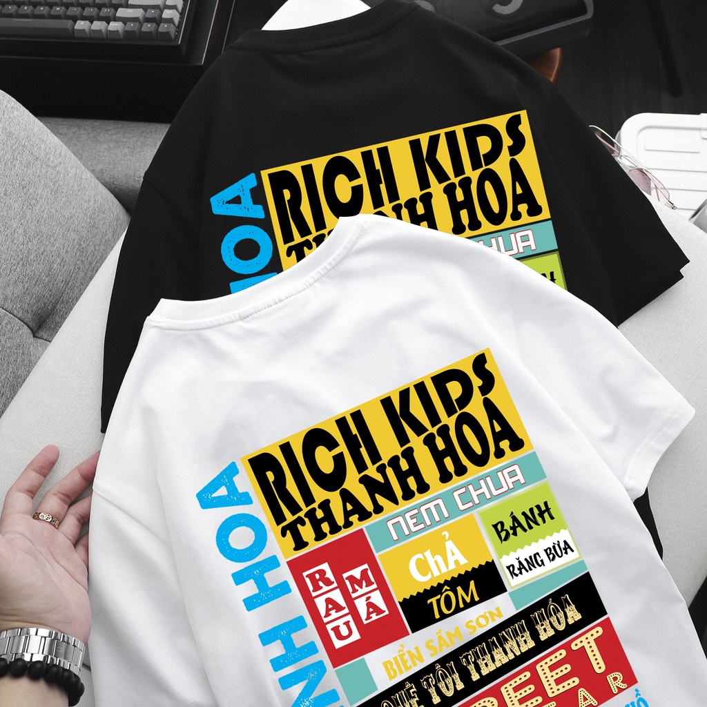 Áo Thun Thanh Hóa Unisex, Áo Phông Thanh Hóa Rich Kids Việt Nam 100% Cotton 4 Chiều