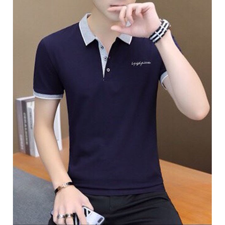 Áo thun nam đẹp có cổ tay ngắn vải thun cotton mặc mát - ATN005